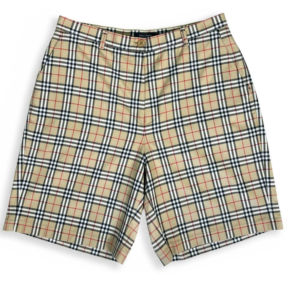 Burberry Golf Nova Check Shorts Women's 8 Vintage 90s Preppy Casual Summer